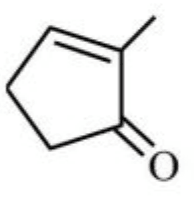 The chemical reaction shows a long chain dicarbonyl compound with a ketone and an aldehyde group undergoing intramolecular aldol condensation. The options show different possible cyclopentene and cyclohexene ring-closed products containing either a ketone or an aldehyde group.