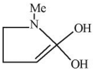 Reaction of N-methylpyrrolidin-2-one (lactam) with (i) NaOH, Delta (ii) H+ to form 'A'.
