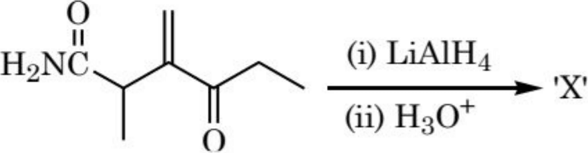 Reduction of an unsaturated amide/ketone derivative with LiAlH4.