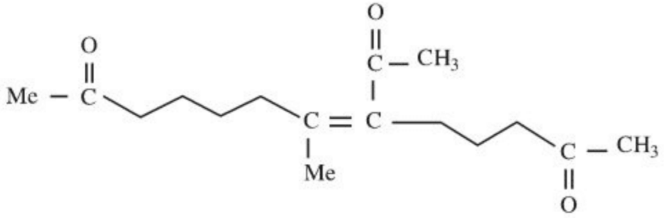 Intramolecular aldol condensation of a diketone in the presence of base (OEt-) and heat to form major product 'A'.