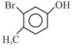 Multistep reaction starting from 4-nitrotoluene treated with (i) Br2, (ii) H2/Pd, (iii) NaNO2, HCl, 0°C, (iv) H3PO2 to give product (P), which is 2-bromotoluene (or 3-bromotoluene).