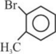 Multistep reaction starting from 4-nitrotoluene treated with (i) Br2, (ii) H2/Pd, (iii) NaNO2, HCl, 0°C, (iv) H3PO2 to give product (P), which is 2-bromotoluene (or 3-bromotoluene).