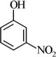 Four substituted phenol structures: (1) 4-nitrophenol, (2) 4-chlorophenol, (3) 4-methylphenol, (4) phenol.