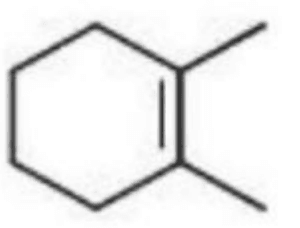 Reaction scheme showing bicyclic diol reacting with H3O+ to produce a major product, along with 4 multiple choice structure options.