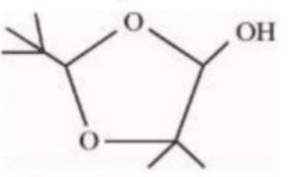 Reaction of a tert-butyl substituted aldehyde with 2-hydroxy-2-methylpropanoic acid under acidic conditions, with 4 cyclic acetal/lactone product options.